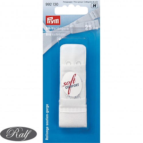 Extindere pentru sutien, carlige 2x3, 25 mm, alb - Prym 992130